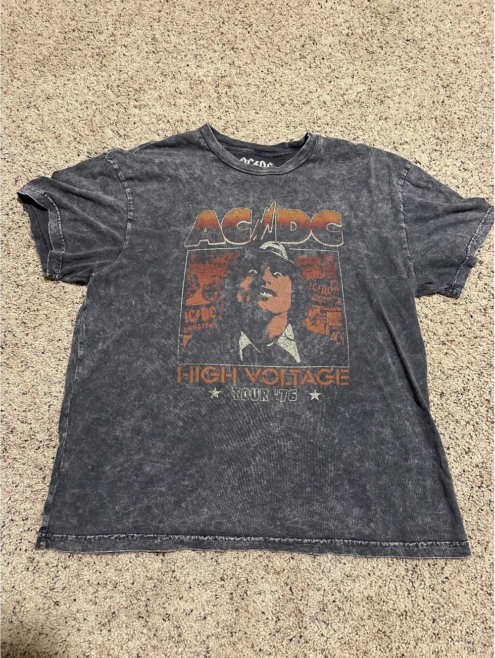 AC/DC High Voltage Tour '76 Graphic T-Shirt Size S/M